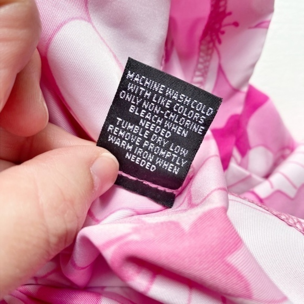 Vintage Reversible Strapless Y2K Pink Mini Dress With Floral Print - Picture 10 of 15